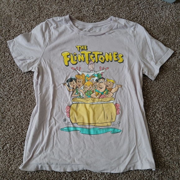 Tops - 🧚‍♀️The Flintstones Lavender Graphic Tee | Modern Cartoon Logo